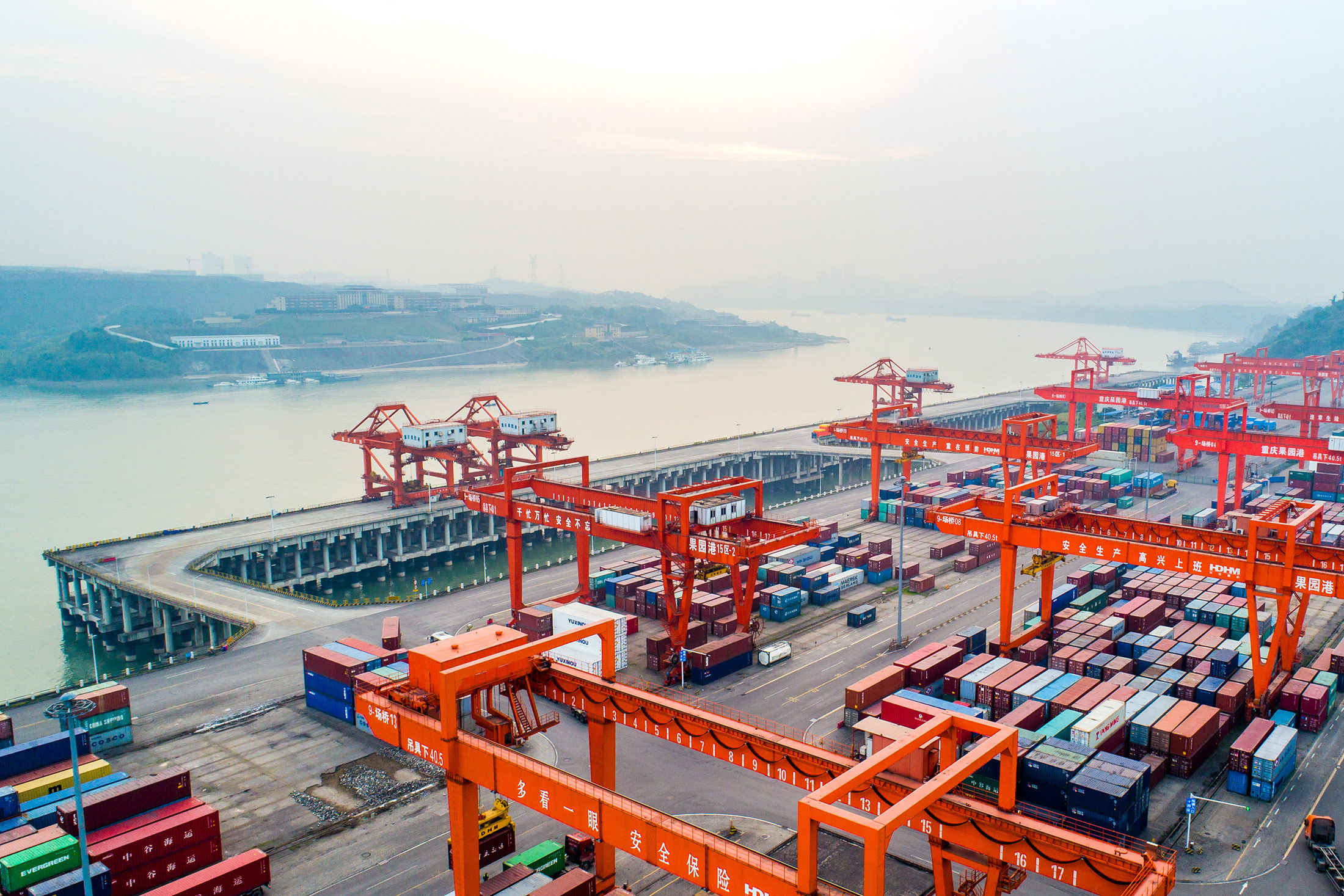 Port view and cargo terminal